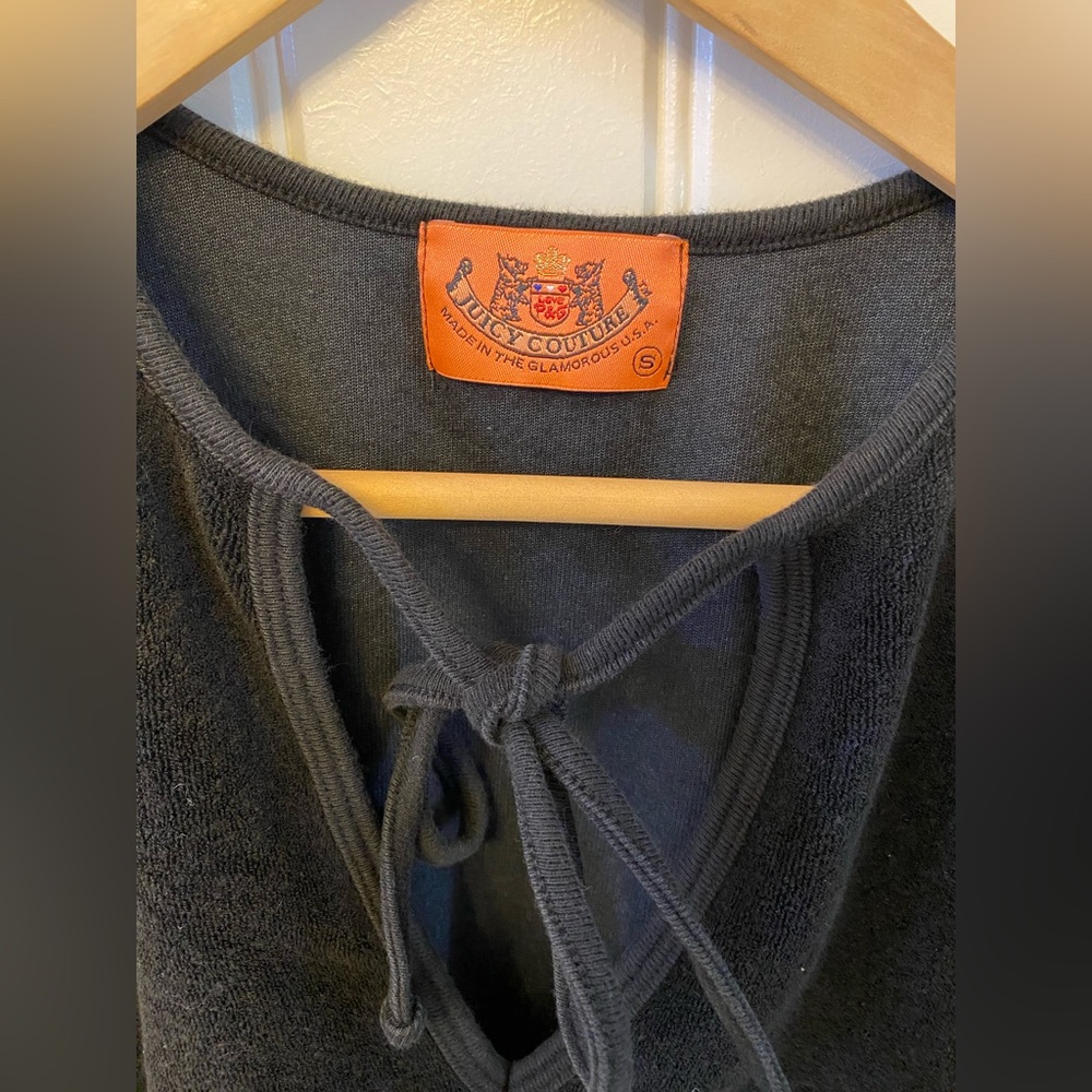 Juicy Couture black terry top